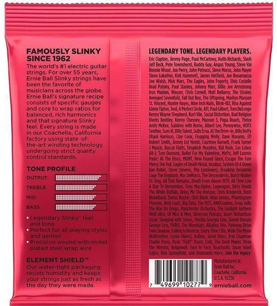 Струни для електрогітари Ernie Ball 2226 Burly Slinky Nickel Wound 11/52 - зображення 2