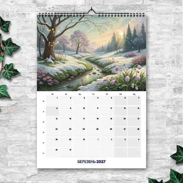 Календарь-планер А3 перекидной настенный Сказочная природа 13 листов ENTERSTORE (art. 269028) - изображение 4
