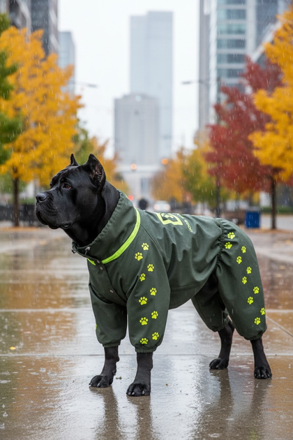 Дощовик для великих порід собак 6XL 63-65cm Вівчарка Боксер Доберман Корсо Dog's Happiness Темно-зелена олива Хлопчик 0116-01/20 - Фото 2 Дощовик для великих порід собак 6XL 63-65cm Вівчарка Боксер Доберман Корсо Dog's Happiness Темно-зелена олива Хлопчик 0116-01/20 - изображение 2
