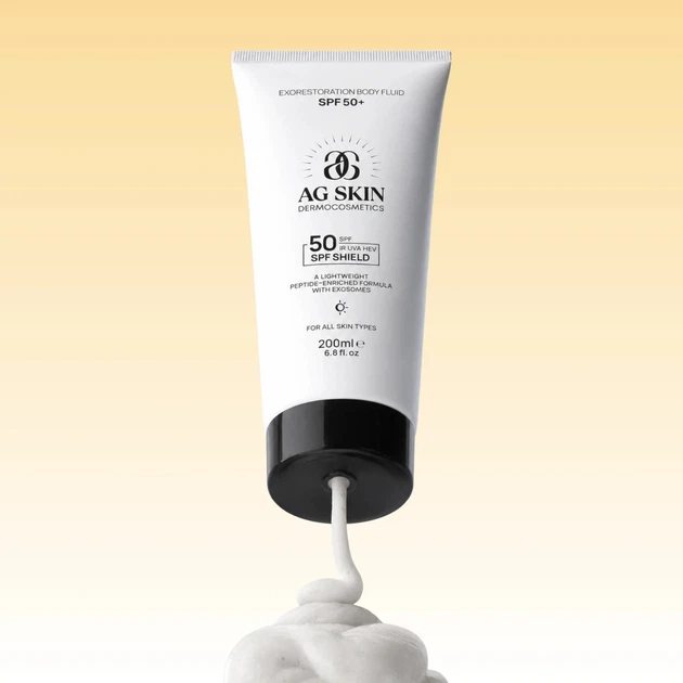 Солнцезащитный флюид для тела EXORESTORATION BODY FLUID SPF 50+ AG Skin 200 мл - изображение 3