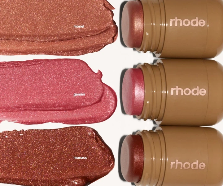 Мини-кремовые румяна Rhode & Alexandra Leclerc "Gemini" The mini shimmery flush pocket pearl - изображение 8