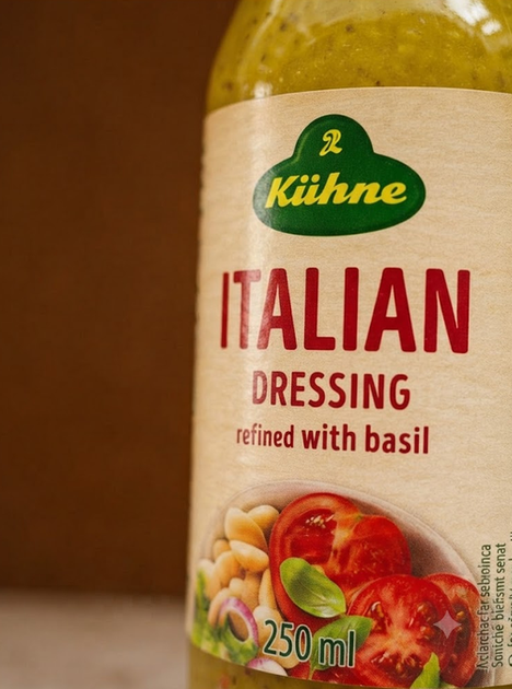 Соус салатний Kühne Italian Dressing 250 мл заправка італійська з базиліком винним оцтом ріпаковою олією пряними травами часниковим екстрактом готова для салатів овочів домашньої кухні - Фото 7 Соус салатний Kühne Italian Dressing 250 мл заправка італійська з базиліком винним оцтом ріпаковою олією пряними травами часниковим екстрактом готова для салатів овочів домашньої кухні - зображення 7