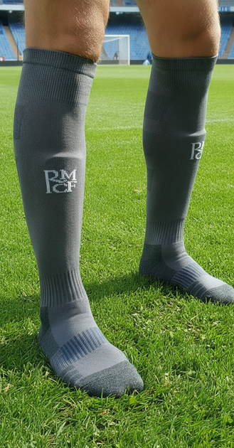 Гетры детские с символикой футбольного клуба Real Madrid Away 2025, 27-35, серые - Фото 1 Гетры детские с символикой футбольного клуба Real Madrid Away 2025, 27-35, серые - изображение 1
