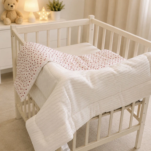 Плед детский MirSon №067 Premium Pique 01 Little hearts 60х80 см (2200013893943) - изображение 3