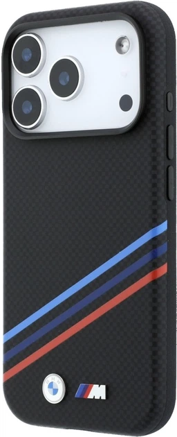 Чохол для смартфона BMW M Quadrille Kevlar Print Tricolor Lines & Metal Logo MagSafe для Apple iPhone 18 Pro / Apple iPhone 17 Pro Black (3666339669331) - Фото 2 Чохол для смартфона BMW M Quadrille Kevlar Print Tricolor Lines & Metal Logo MagSafe для Apple iPhone 18 Pro / Apple iPhone 17 Pro Black (3666339669331) - зображення 2