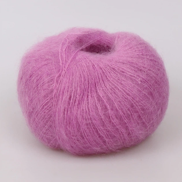 Пряжа Lana Gatto Silk Mohair, Сиреневая фуксия №30484 - премиальная тонкая пряжа, суперкидмохер с шелком, 25 г / 212 м, для вязания свитеров, шапок, - Фото 3 Пряжа Lana Gatto Silk Mohair, Сиреневая фуксия №30484 - премиальная тонкая пряжа, суперкидмохер с шелком, 25 г / 212 м, для вязания свитеров, шапок, - изображение 3