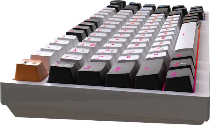 Клавиатура GamePro механическая Hot-Swap Red Switch RGB USB с украинской раскладкой белая (MK160W) - изображение 5