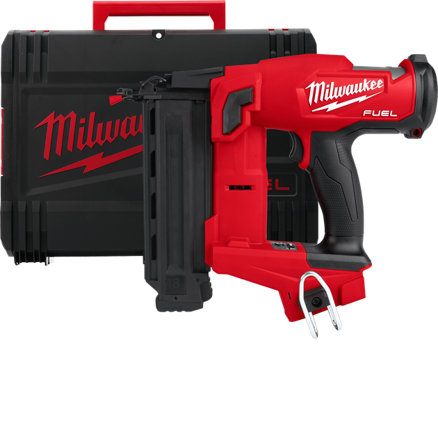 Пістолет цвяхозабивний акумуляторний безщітковий MILWAUKEE, M18 FN18GS-0X, 16-54мм (каркас, HD кейс) - Фото 1 Пістолет цвяхозабивний акумуляторний безщітковий MILWAUKEE, M18 FN18GS-0X, 16-54мм (каркас, HD кейс) - изображение 1