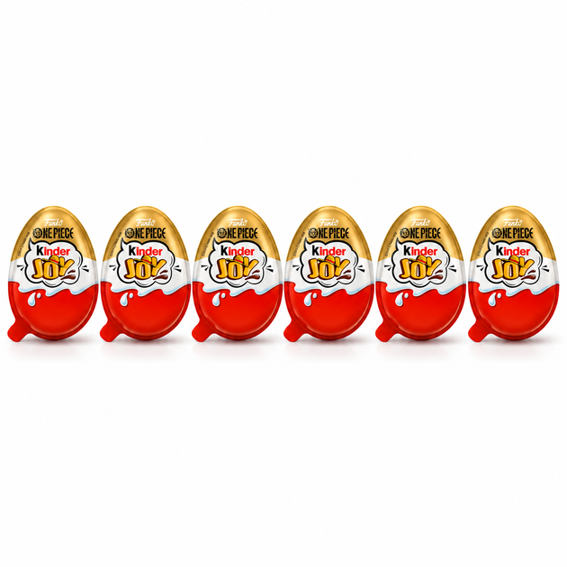 Шоколадні яйця Kinder Joy Funko One Piece з молочним і какао кремом, вафельними кульками та іграшкою-сюрпризом набір 6 шт - зображення 7