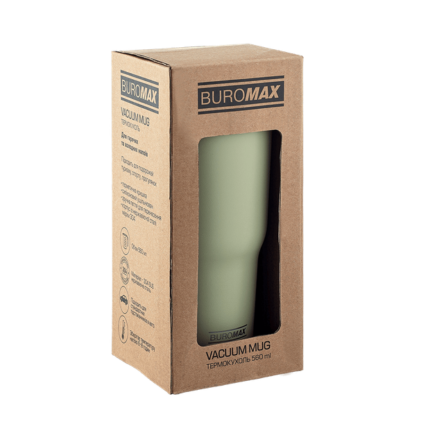 Термокружка Buromax Morandi, 560 мл, оливковый (BM.00103-36) - Фото 6 Термокружка Buromax Morandi, 560 мл, оливковый (BM.00103-36) - изображение 6