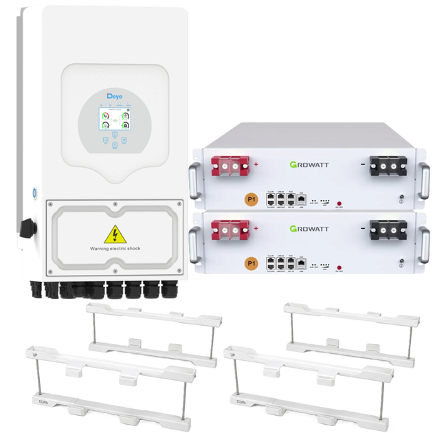 Комплект автономного енергопостачання Deye 3.6 кВт SUN-3.6K-SG05LP1-EU-AM2-P + Growatt HOPE 5.0L-B1 2 шт 5.12 кВт·год - зображення 2