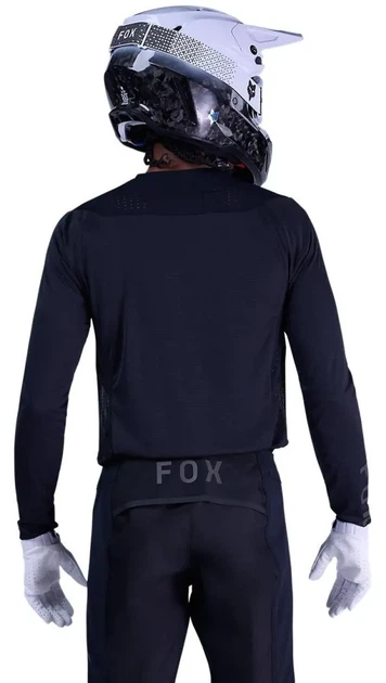 Джерси мотокроссовое Fox Flexair Jersey Blackout черное, размер XL - изображение 2