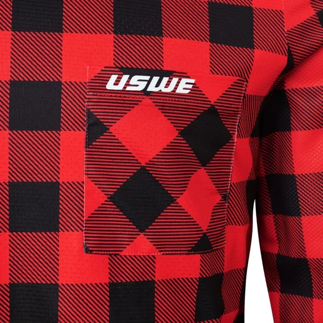 Джерси эндуро USWE Flannel Jersey красное, размер XL - изображение 2