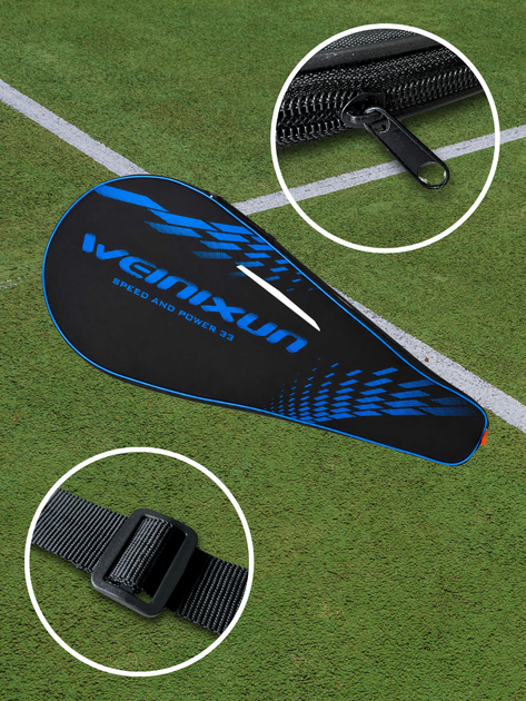 Ракетка для большого тенниса взрослая профессиональная тренировочная теннисная универсальная легкая для начинающих профессионалов из алюминия для игры взрослых аматоров начинающих любителей профессионалов Hechpro АН70BBL - Фото 5 Ракетка для большого тенниса взрослая профессиональная тренировочная теннисная универсальная легкая для начинающих профессионалов из алюминия для игры взрослых аматоров начинающих любителей профессионалов Hechpro АН70BBL - изображение 5