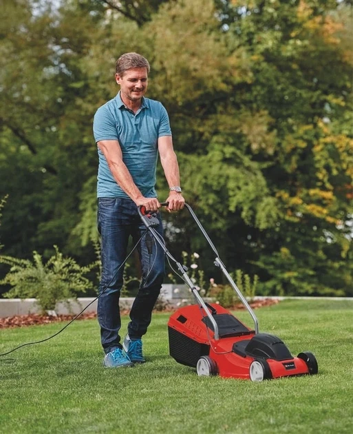 Газонокосарка Einhell GC-EM 1232 1200 Вт 32 см 30 л чорна, червона - зображення 2
