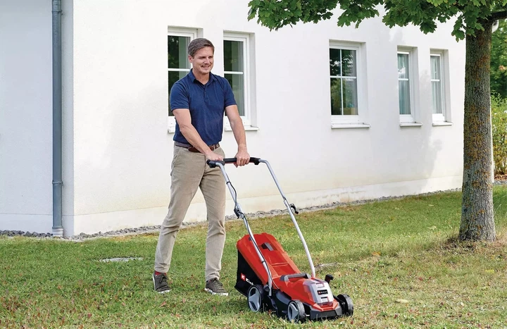 Газонокосарка акумуляторна Einhell GE-CM 18/33 Li 18В 33 см 25-65 мм 30 л 10,1 кг без АКБ та ЗП - зображення 2