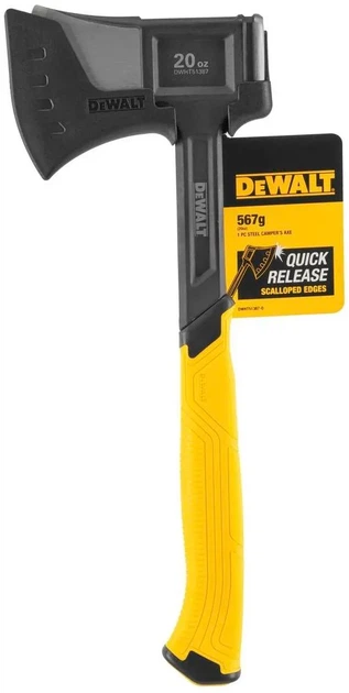 Универсальный топор DeWALT с металлической прорезиненной рукояткой, 36 см, 990 г - изображение 4