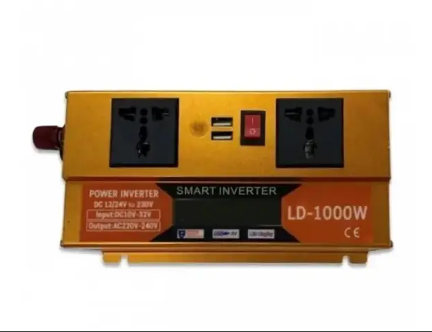 Інвертор з акумуляторною батареєю 1000т 12V/24V + LCD, золотий - изображение 9