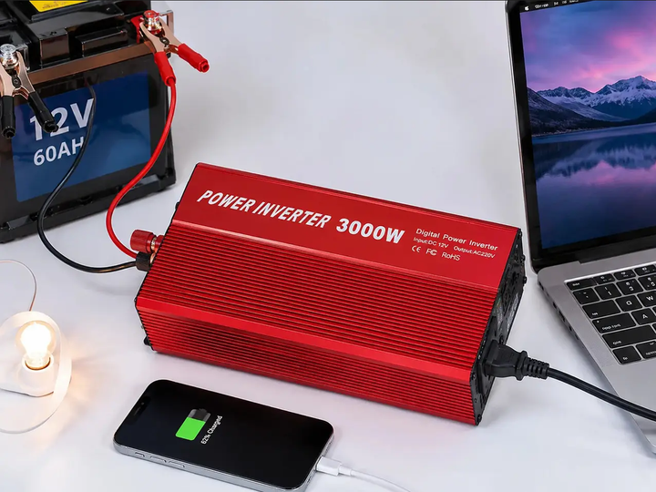 Автомобільний перетворювач напруги UN-3059 12/220 3000W - зображення 6