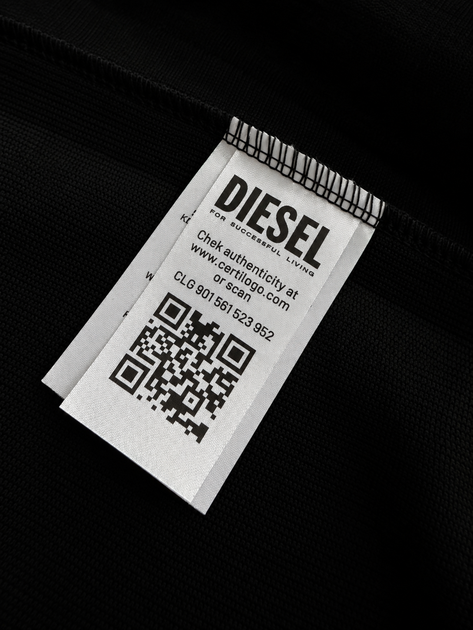 Демісезонний бавовняний костюм Diesel, чоловічий, зіп худі-штани, чорний, розмір M - изображение 8