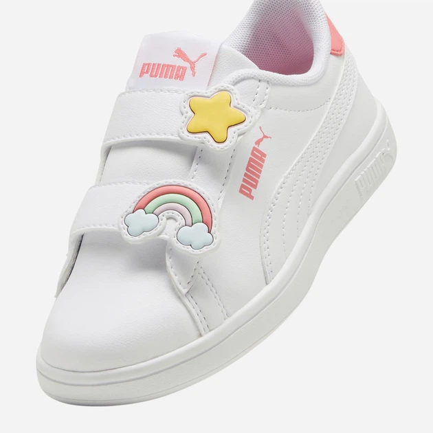 Кеды детские Puma Smash 3.0 Badges V PS 39728601 32 (13) Puma White/Passionfruit (4099686133658) - Фото 4 Кеды детские Puma Smash 3.0 Badges V PS 39728601 32 (13) Puma White/Passionfruit (4099686133658) - изображение 4