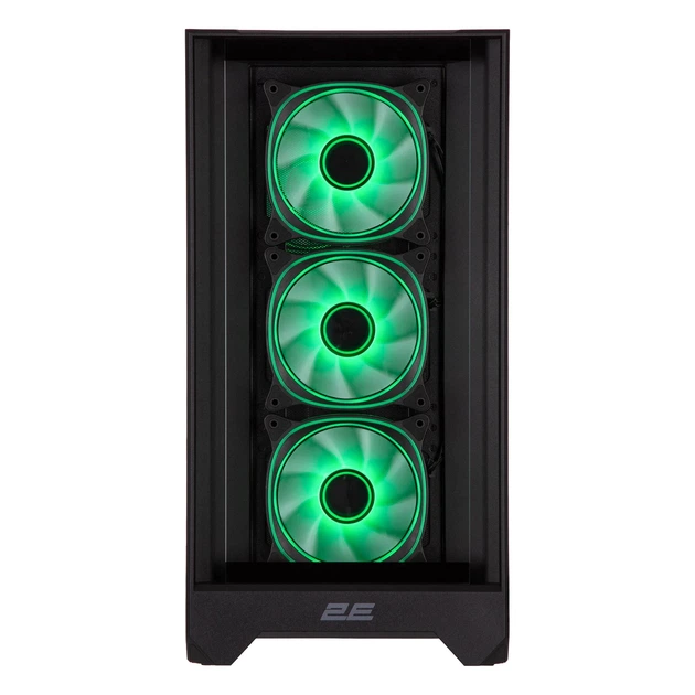 Корпус 2E GAMING Dominator Pro G2302B, без БЖ 2xUSB3.0, 1xUSB Type-C, 4x120мм ARGB, VGA 380мм, LCS ready, контроллер с пультом, TG боковая панель, TG/Сетчатая передняя панель, ATX, черный. - изображение 4