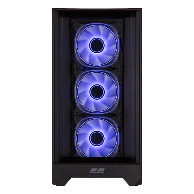 Корпус 2E GAMING Dominator Pro G2302B, без БЖ 2xUSB3.0, 1xUSB Type-C, 4x120мм ARGB, VGA 380мм, LCS ready, контроллер с пультом, TG боковая панель, TG/Сетчатая передняя панель, ATX, черный. - изображение 5