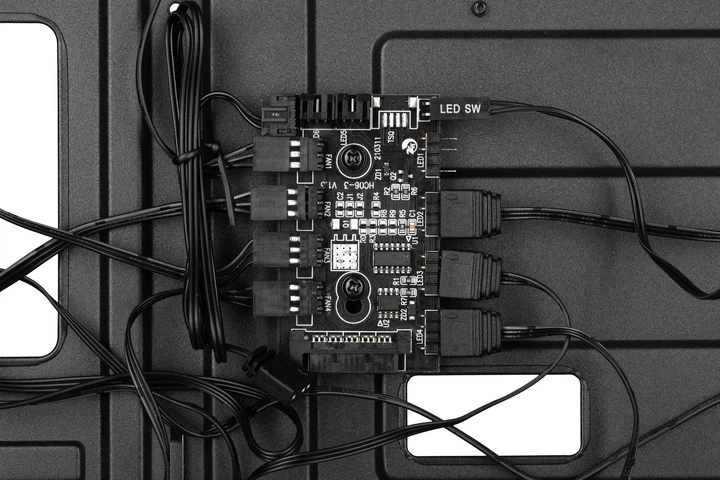 Корпус 2E GAMING Hexagon G338 без БЖ 2xUSB3.0, 1xUSB Type-C, 3x120мм ARGB, 1x120мм, VGA 330мм, LCS ready, HUB, TG боковая панель, ATX, черный. - изображение 3