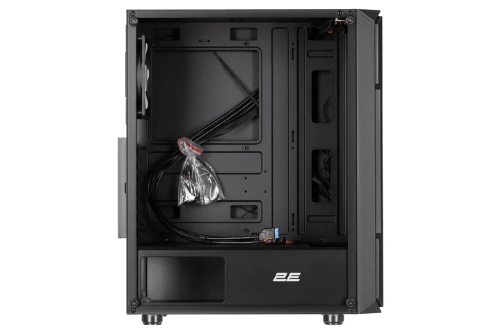 Корпус 2E GAMING Hexagon G338 без БЖ 2xUSB3.0, 1xUSB Type-C, 3x120мм ARGB, 1x120мм, VGA 330мм, LCS ready, HUB, TG боковая панель, ATX, черный. - изображение 6