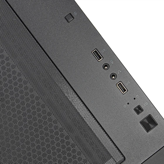 Корпус SilverStone Fara FA312Z-BG без БП, 2xUSB3.0, 2x140мм, ARGB VGA 365мм, LCS ready, TG боковая панель, mATX, черный. - изображение 11