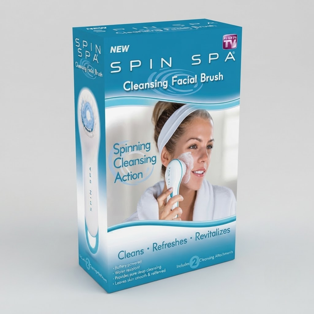 Щетка массажная для чистки лица и тела Spin Spa Face 60 мягкие щетинки компактный размер - изображение 4