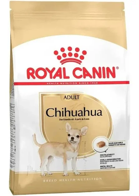 Сухий корм Royal Canin Adult Chihuahua для дорослих собак від 8 місяців породи чихуахуа, 500 г - Фото 1 Сухий корм Royal Canin Adult Chihuahua для дорослих собак від 8 місяців породи чихуахуа, 500 г - изображение 1