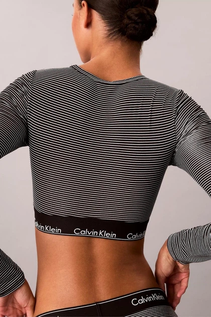 Топ с уплотнённой чашкой Calvin Klein 48(XL) Чёрный-полоска (158030) - Фото 3 Топ с уплотнённой чашкой Calvin Klein 48(XL) Чёрный-полоска (158030) - изображение 3