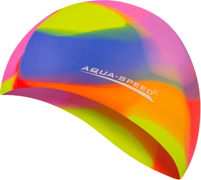 Шапка для плавания AQUA SPEED 100% силикон OSFM мультиколор - изображение 2
