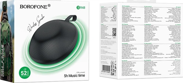 Портативная колонка Borofone BR48 Bluetooth Черная (6941991121692) - Фото 5 Портативная колонка Borofone BR48 Bluetooth Черная (6941991121692) - изображение 5