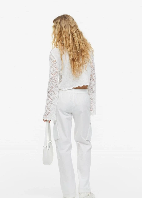 Штани H&M 18417 Білий 46 (1083) - Фото 2 Штани H&M 18417 Білий 46 (1083) - изображение 2