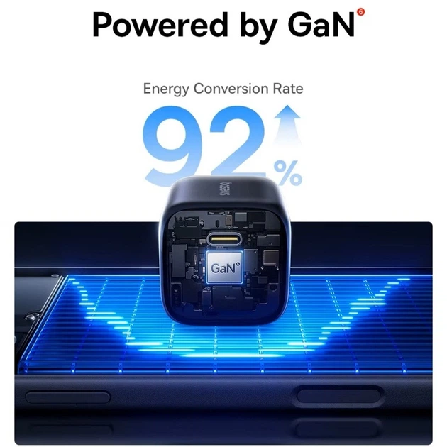 Сетевое зарядное устройство Baseus EnerFill FN22 Fast Charger 1C 45W GaN Black - изображение 6