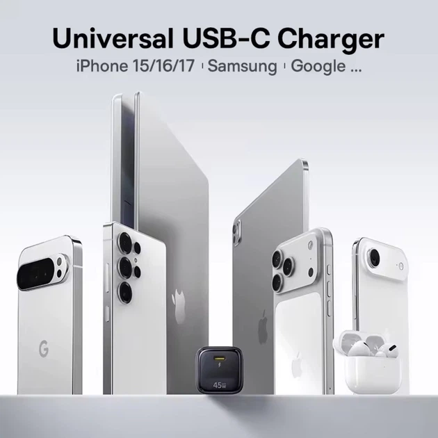 Сетевое зарядное устройство Baseus EnerFill FN22 Fast Charger 1C 45W GaN Black - изображение 7