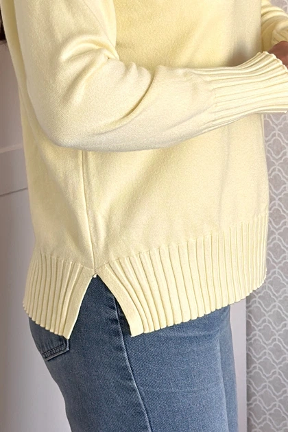 Светр INEDIT 10630 Yellow ONE SIZE - Фото 2 Светр INEDIT 10630 Yellow ONE SIZE - изображение 2