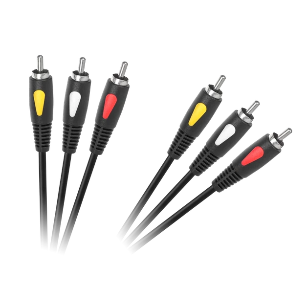 Кабель RCA 3RCA-3RCA 1.0м Cabletech Eco-Line (KPO4002-1.0) - Фото 1 Кабель RCA 3RCA-3RCA 1.0м Cabletech Eco-Line (KPO4002-1.0) - зображення 1