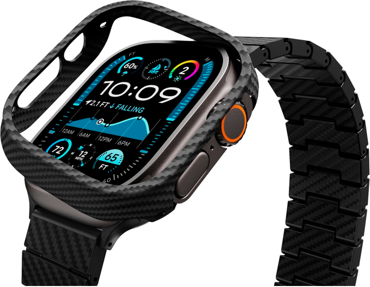 Etui plecki PITAKA Air do Apple Watch Ultra 1/2/3 (49 mm) Black/Grey (KW3001A) - obraz 2