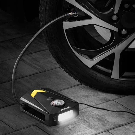 Автомобильный компрессор 12V, электрический насос для шин с манометром, LED-подсветкой и питанием от прикуривателя - изображение 8