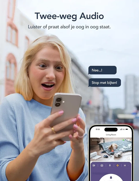Камера GNCC 2K 3MP Wi-Fi 360° для відеоспостереження, нічне бачення, рух, звук, двосторонній зв'язок - зображення 7