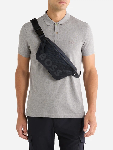 Сумка на пояс бананка мужская тканевая Hugo Boss 600373837 Синяя (1159844516) - Фото 2 Сумка на пояс бананка мужская тканевая Hugo Boss 600373837 Синяя (1159844516) - изображение 2