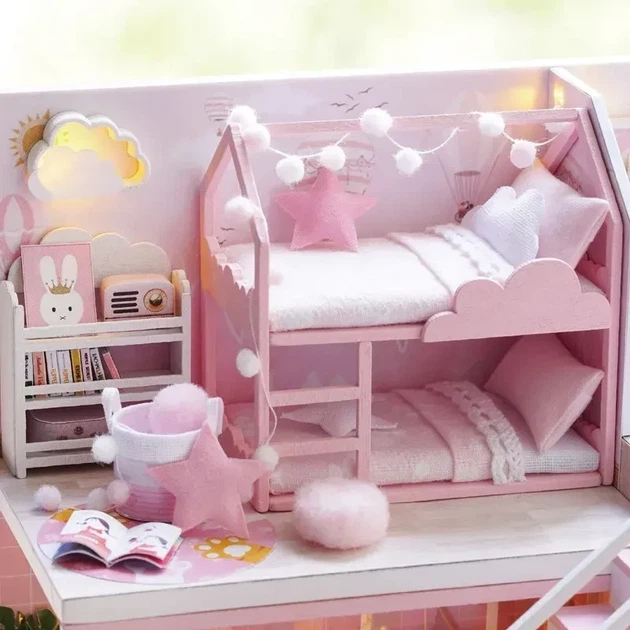 3D Румбокс Cute Room L-027 Pink House + Пилозахисний купол - изображение 5