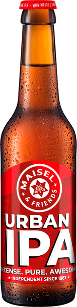 Упаковка пива Maisel & Friends Urban IPA світле нефільтроване 5.6% 0.33 л х 24 шт (40173474) - Фото 2 Упаковка пива Maisel & Friends Urban IPA світле нефільтроване 5.6% 0.33 л х 24 шт (40173474) - зображення 2