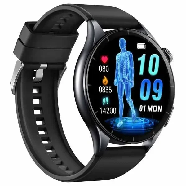 Умные часы MARSYU ET458 ECG с Bluetooth-звонками, контролем пульса, SpO и сна, черный - Фото 1 Умные часы MARSYU ET458 ECG с Bluetooth-звонками, контролем пульса, SpO и сна, черный - изображение 1