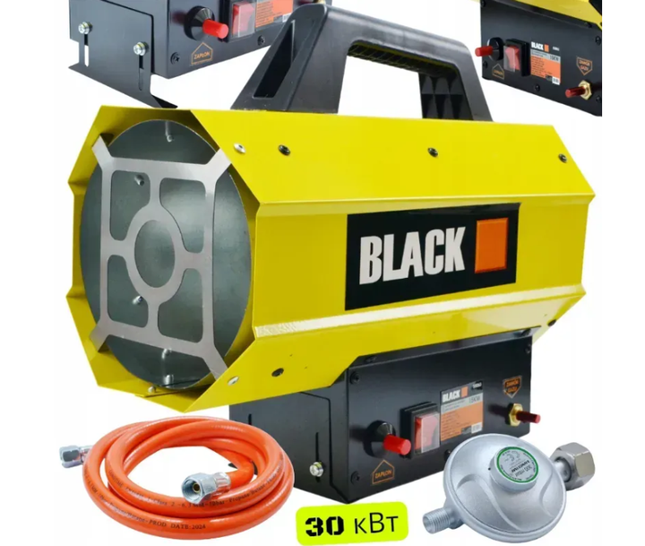 Газова теплова гармата BLACK 30 кВт Обігрівач на пропані та бутані зі шлангом і редуктором - зображення 11