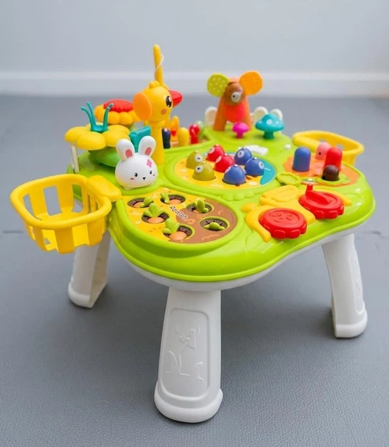 Детский игровой развивающий столик W-Toys для малышей от 18 месяцев с песнями Детские игровые столики УКРАИНСКАЯ ОЗВУЧКА - изображение 4