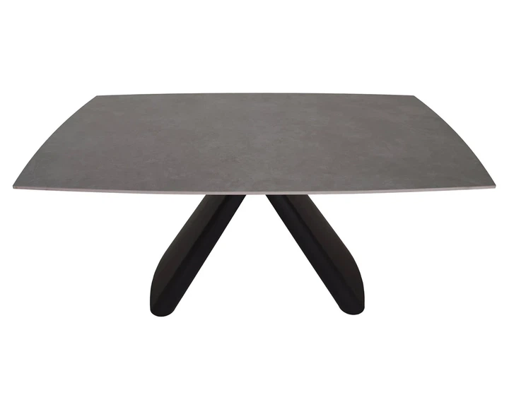Стол GREYSON Ceramic раскладной 160(240)х90 см керамика серый мат черный металл - Фото 5 Стол GREYSON Ceramic раскладной 160(240)х90 см керамика серый мат черный металл - изображение 5